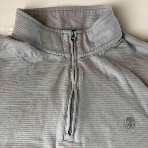 IZOD Saltwater Relaxed Classic 1/4 Zip Gray Long Sleeve Pullover Men's Large - Picture 12 of 14